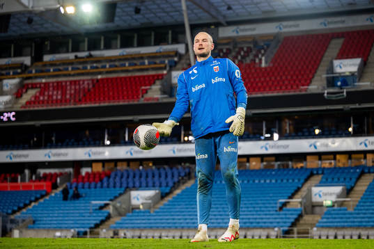 Goalkeeper Viljar Myhra of the Norwegian national football