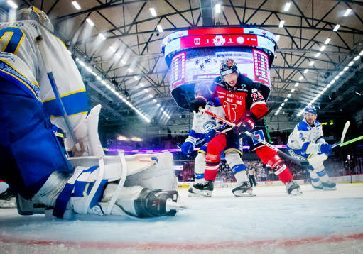 Leksands målvakt Mantas Armalis och Örebros Hannes