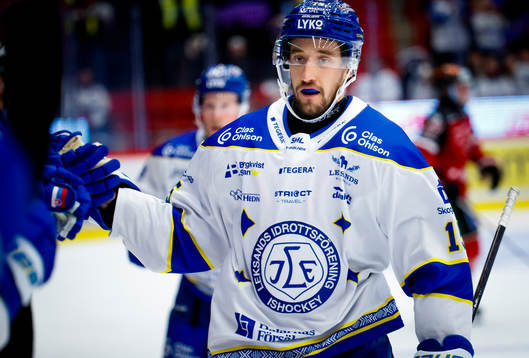 Leksands Max Veronneau jublar vid 1-2