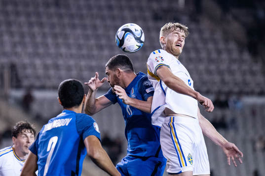 Ramil Sheydaev of Azerbaijan and Filip Helander of Sweden