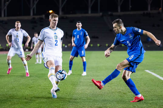 Emil Krafth of Sweden and Anton Krivotsyuk of Azerbaijan