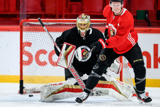 goalkeeper Anton Forsberg of Ottawa Senators