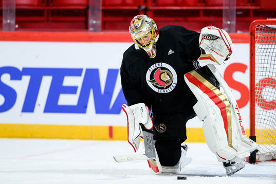 goalkeeper Anton Forsberg of Ottawa Senators