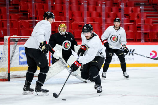Bläddra bland fler bilder av Ice Hockey, NHL Global Series Stockholm, Ottawa Senators, Practice 