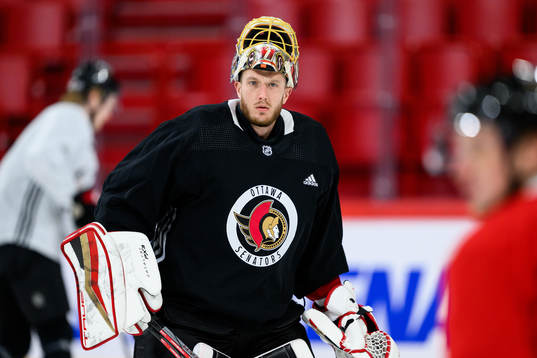 goalkeeper Anton Forsberg of Ottawa Senators