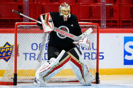 goalkeeper Anton Forsberg of Ottawa Senators