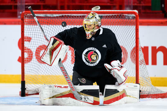goalkeeper Anton Forsberg of Ottawa Senators