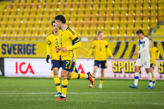 Roony Bardghji of Sweden celebrates