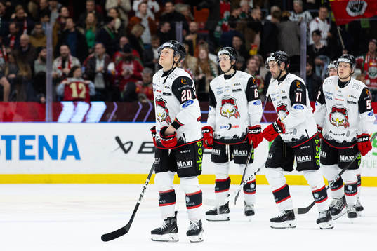 Malmö Redhawks spelare deppar