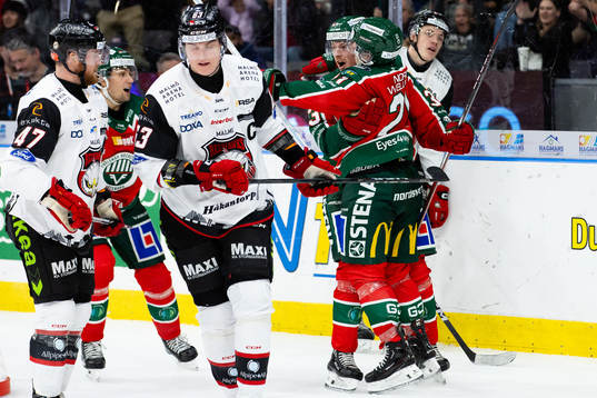 Frölundas Linus Högberg jublar