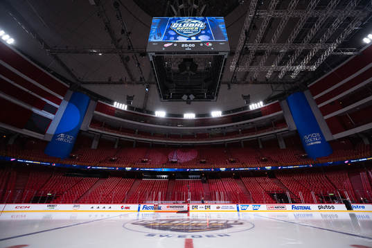 General interior view over Avicii Arena