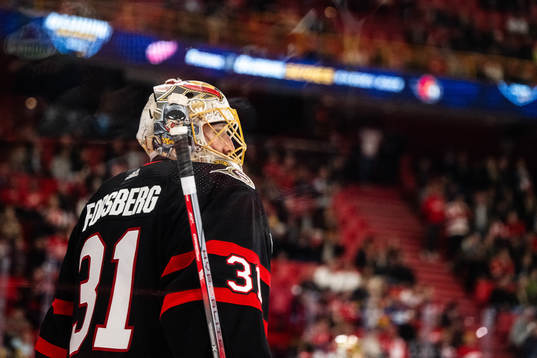 Goaltender Anton Forsberg of Ottawa Senators