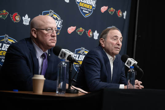 Deputy Commissioner Bill Daly and Commissioner Gary Bettman
