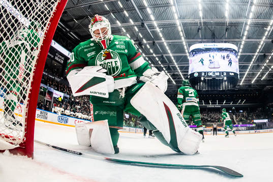 Rögles målvakt Petr Kvaca deppar