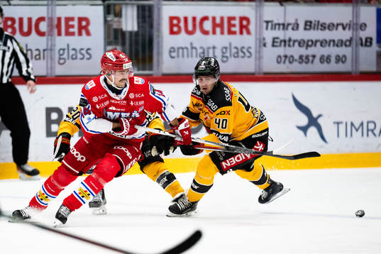 Timrås Emil Pettersson och Luleås David Lilja
