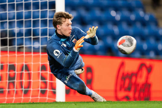 Goalkeeper Mathias Dyngeland of Norway
