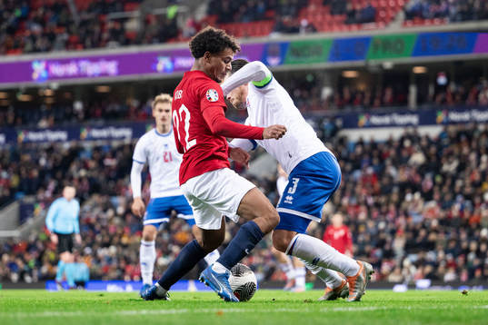 Oscar Bobb of Norway Viljormur Davidsen of Faroe Islands
