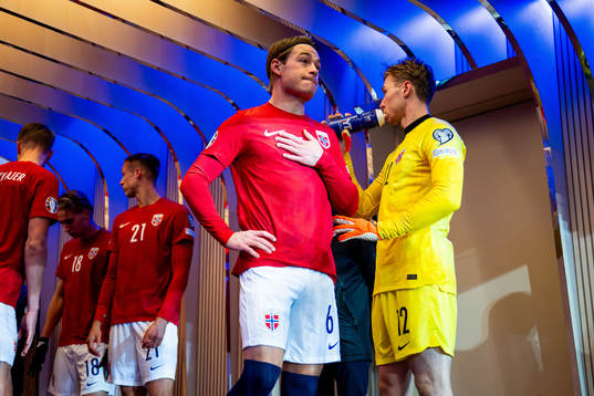 Patrick Berg of Norway at half-time