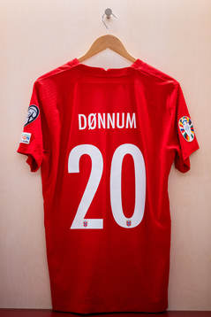 The kit of Aron Dønnum of Norway in the dressing room