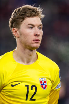 Goalkeeper Mathias Dyngeland of Norway