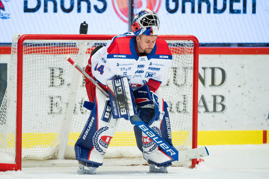 Oskarshamns målvakt Marek Langhamer deppar