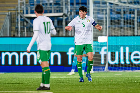 Anselmo Garcia MacNulty of Ireland looks dejected