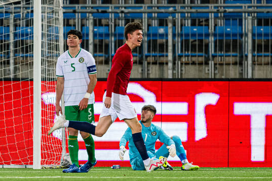 Halvor Rødølen Opsahl of Norway celebrates