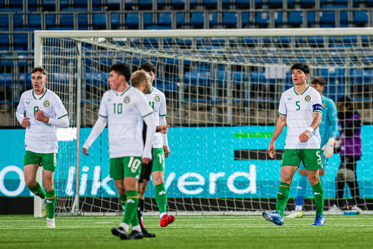 Anselmo Garcia MacNulty of Ireland looks dejected
