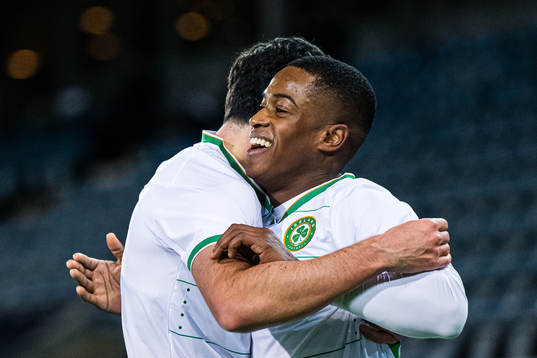 Aidomo Emakhu of Ireland celebrates