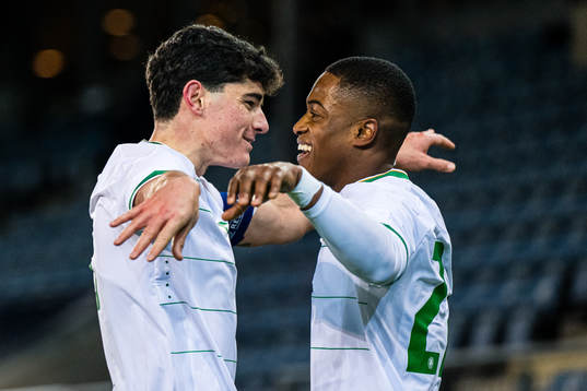 Aidomo Emakhu of Ireland celebrates