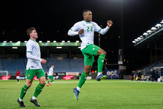 Aidomo Emakhu of Ireland celebrates