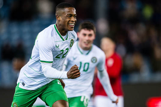 Aidomo Emakhu of Ireland celebrates