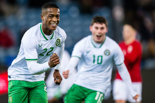 Aidomo Emakhu of Ireland celebrates