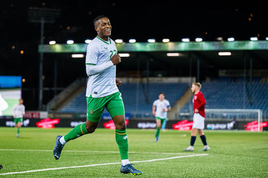 Aidomo Emakhu of Ireland celebrates