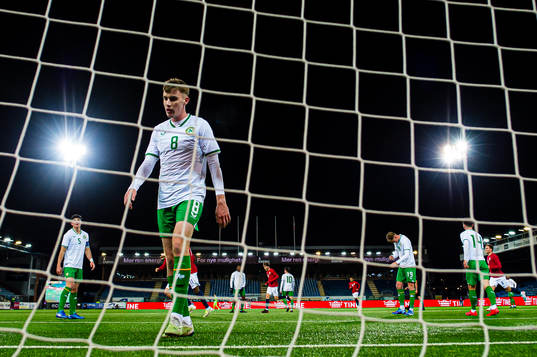 Matthew Healy of Ireland looks dejected