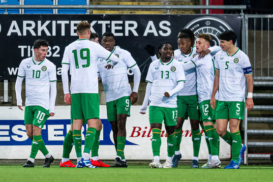Sinclair Armstrong of Ireland celebrates