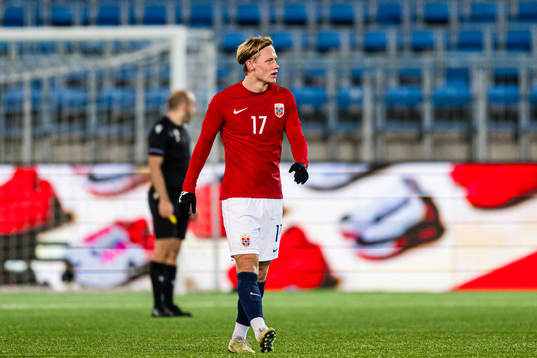Tobias Fjeld Gulliksen of Norway looks dejected