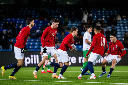 Kristian Fredrik Malt Arnstad of Norway celebrates