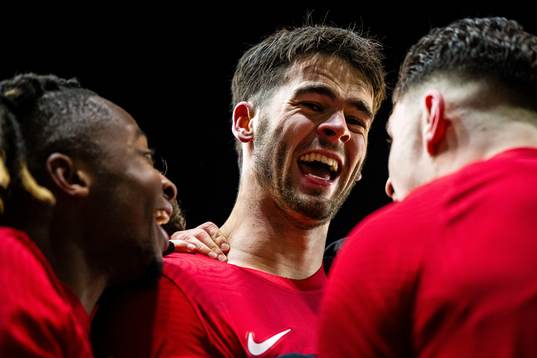 Lasse Nordås of Norway celebrates