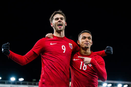 Lasse Nordås of Norway celebrates
