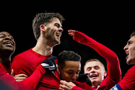 Lasse Nordås of Norway celebrates