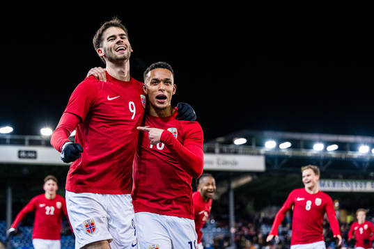 Lasse Nordås of Norway celebrates