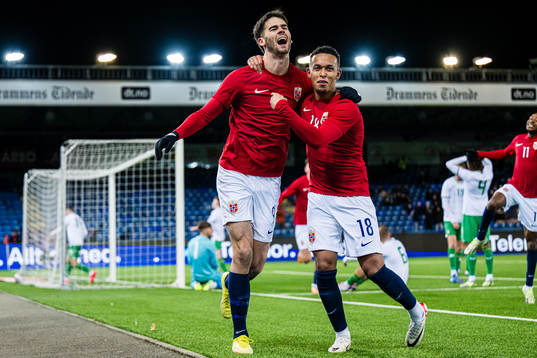 Lasse Nordås of Norway celebrates