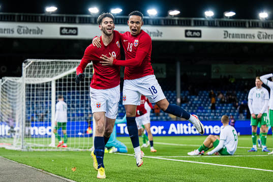 Lasse Nordås of Norway celebrates