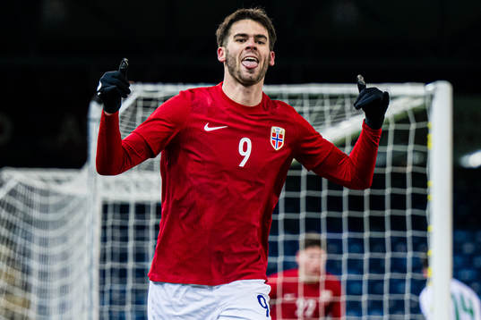 Lasse Nordås of Norway celebrates