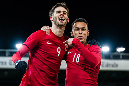 Lasse Nordås of Norway celebrates
