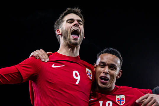 Lasse Nordås of Norway celebrates