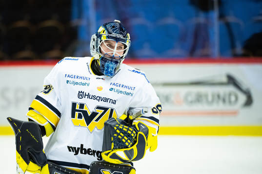 HV71s målvakt Emma Eriksson deppar
