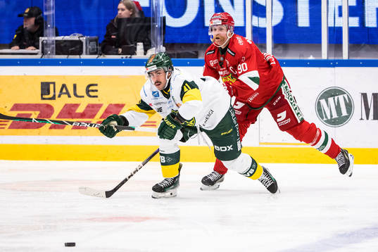 Björklövens Maxime Fortier och Moras Daniel Ljunggren