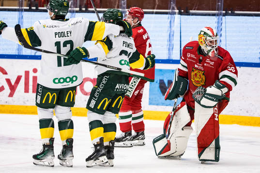 Moras målvakt Waltteri Ignatjew deppar
